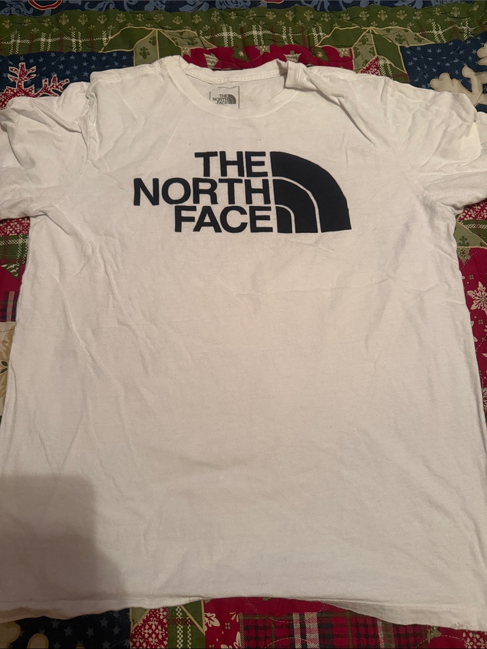 The North Face White T-Shirt with Black Logo